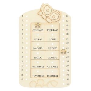 Calendario perpetuo da parete in ceramica Elegance