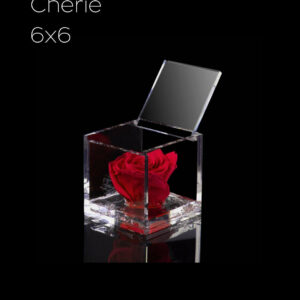 FLOWER CUBE ROSSO 6X6