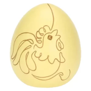Uovo decorativo in ceramica Incanto di Pasqua, giallo