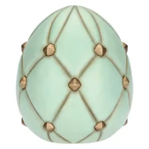 Uovo decorativo in ceramica Incanto di Pasqua, azzurro