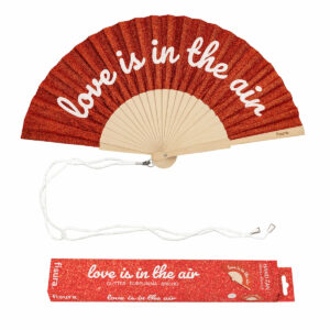 Ventaglio “Love is in the air” glitter