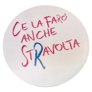 Specchio da borsa con luce "Ce la farò anche stravolta"