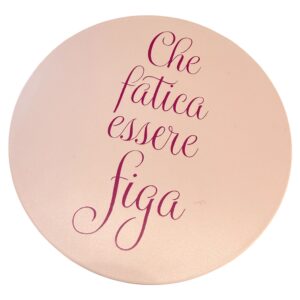 Specchio da borsa con luce "Che fatica essere figa"