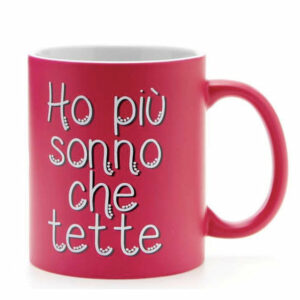 LE TAZZATE - Mug Fuxia Mat  - Stampa Tette