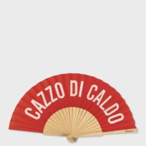 Ventaglio rosso "Cazzo di caldo"